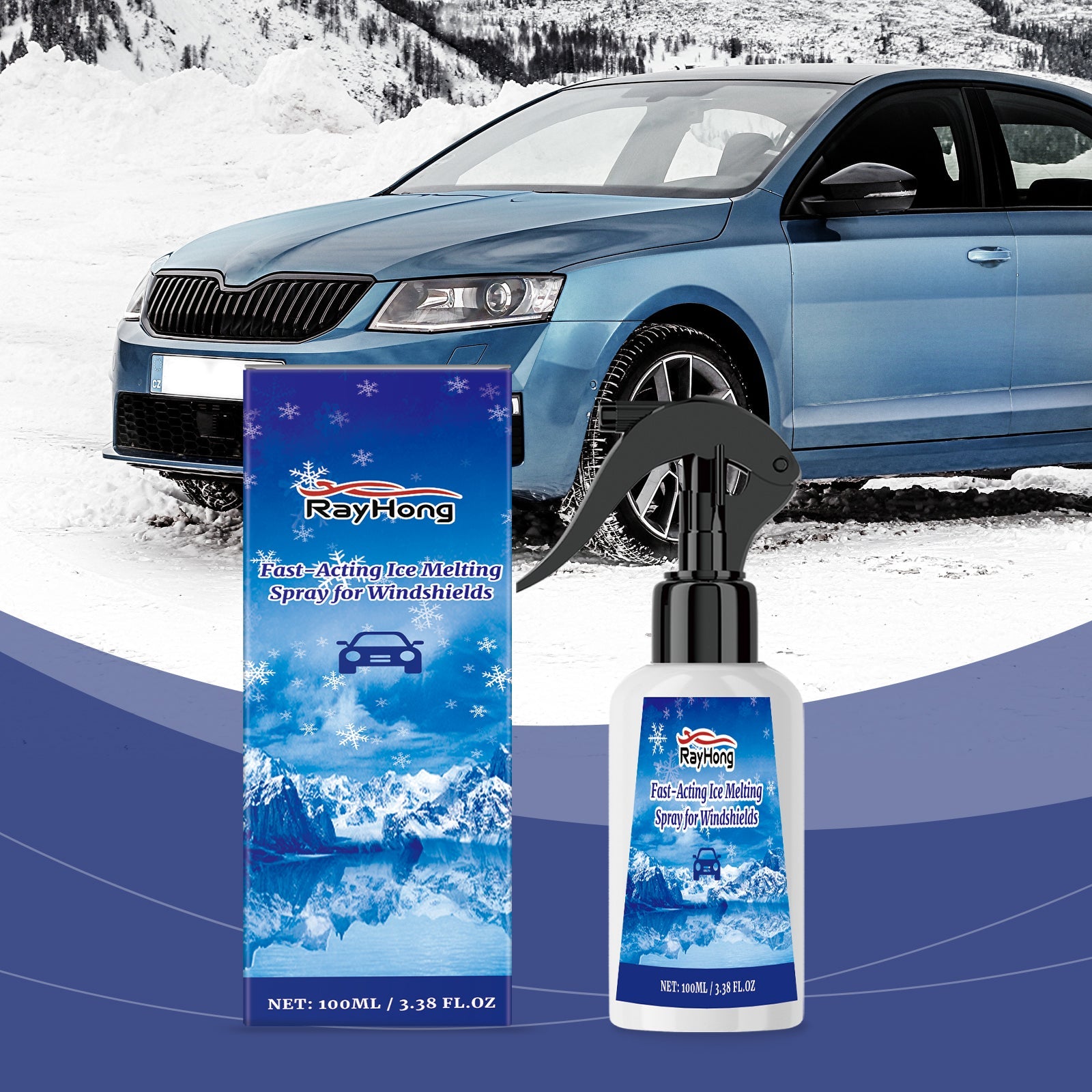 Car Windshield Defogging And Deicing Quick Snow Melt Spray