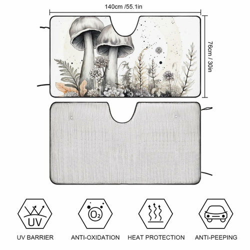 Butterfly Flower Car Windshield Sunshade UV Protector 55x30 Aesthetic